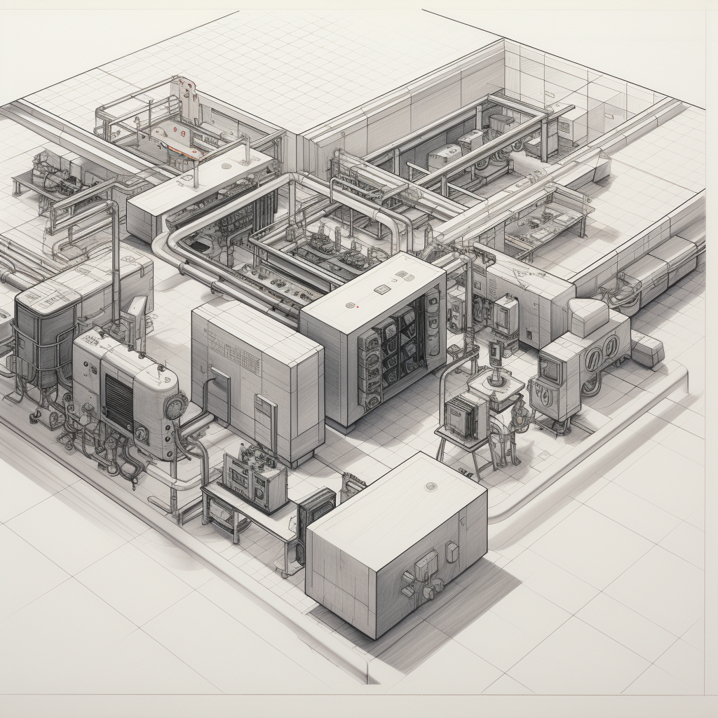 pencil_drawing_of_a_electronics_production_facility pencil_drawing_of_a_electronics_production_facility